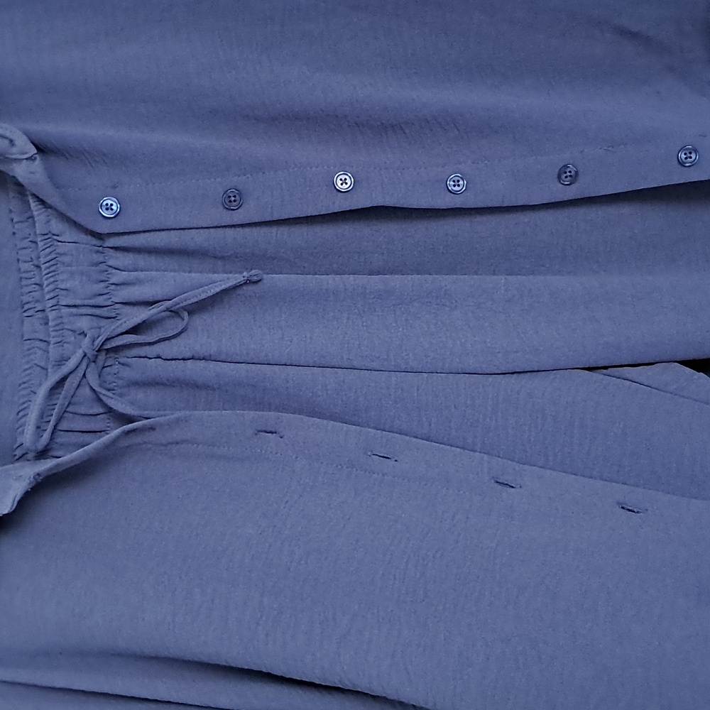 Two-piece Button Down Lavender Pants Set - Picture 9 of 9